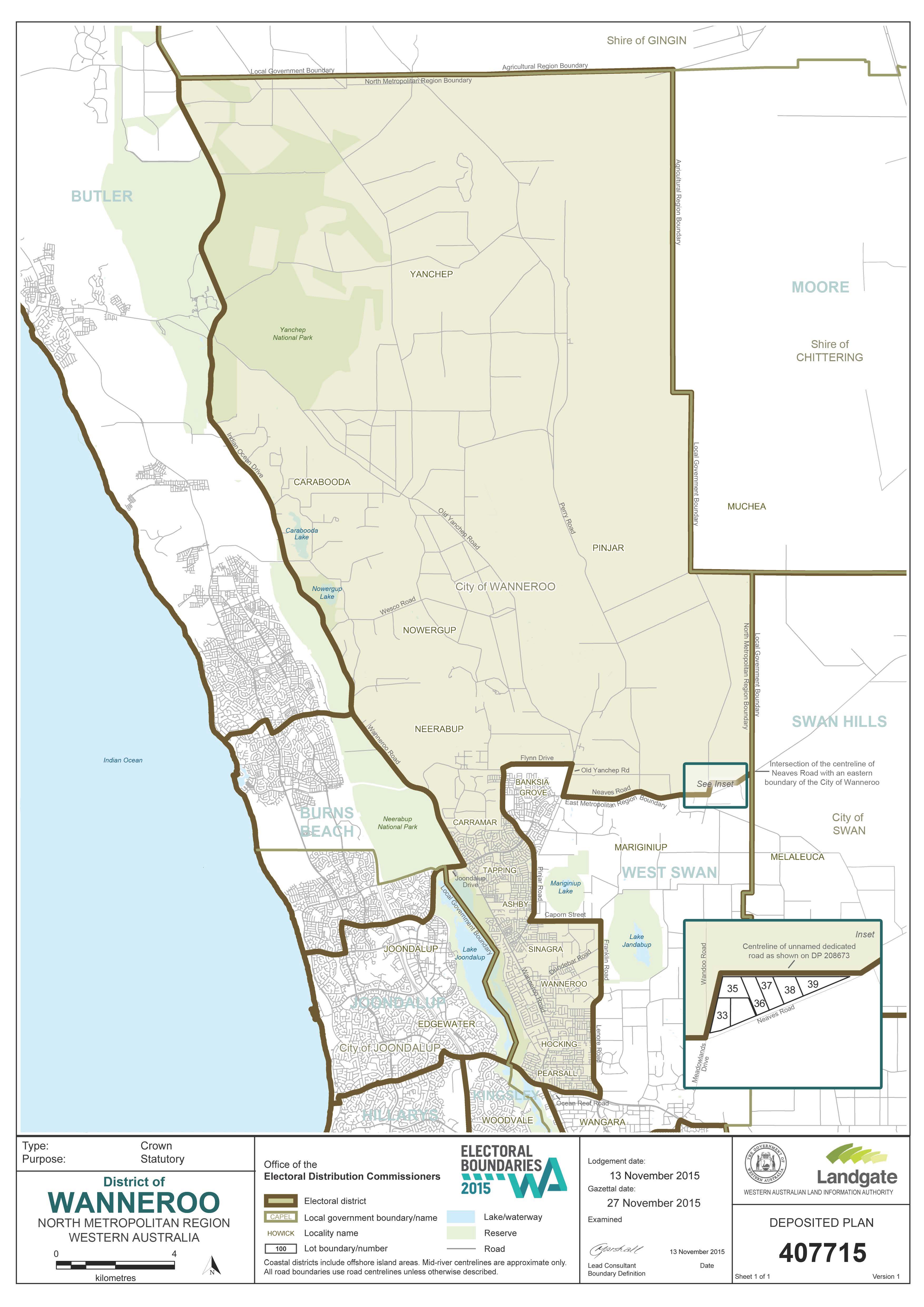 City Of Wanneroo Map About Wanneroo